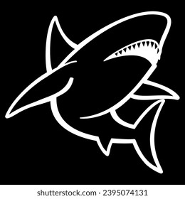 vector de diseño de logotipo de tiburón salvaje enojado