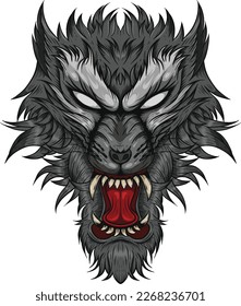 The Angry wolf artwork design