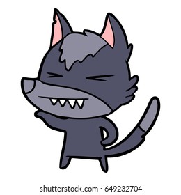 angry wolf cartoon