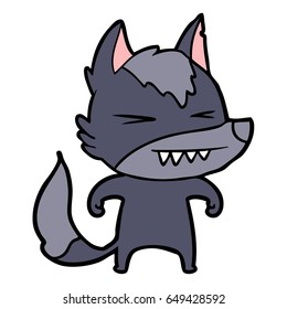 angry wolf cartoon