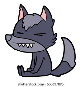 angry wolf cartoon
