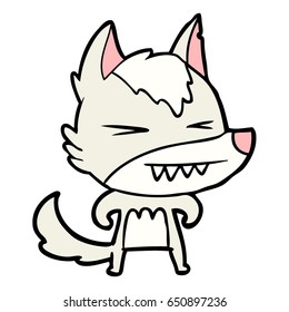 angry wolf cartoon