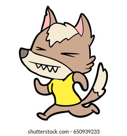 caricatura de lobos enojados