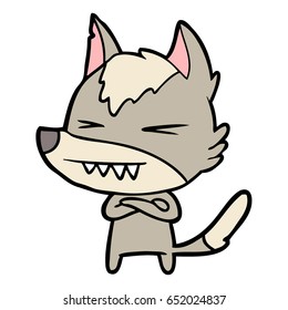 angry wolf cartoon