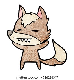 angry wolf cartoon