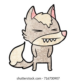 angry wolf cartoon