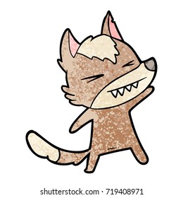 angry wolf cartoon