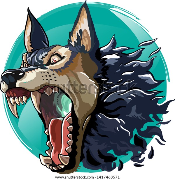 Angry Wolf Design Vector Suitable 