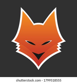 Angry wolf face illustration logo design vector template. Wolf logo design concept vector cartoon logo art.