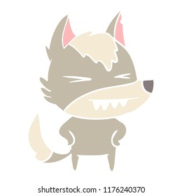 wütender Wolfskartoon