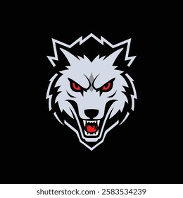 Angry Wolf Head Logo Abstract Icon Design Vector Template