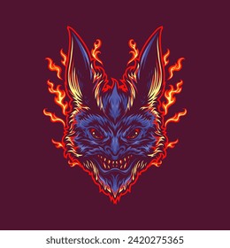 ilustración de vector de cabeza de lobo enojado
