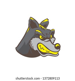 Angry Wolf mascot vector illustration