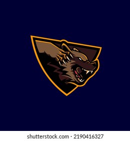 the Angry Wolverine insignia vector illustration ready to attack pose. suitable for Sport, E-Sport, graphic tshirt or any other purpose.