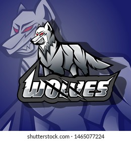 Angry wolves mascot esports logo