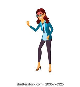 angry woman ceo screaming at employee cartoon vector. angry woman ceo screaming at employee character. isolated flat cartoon illustration