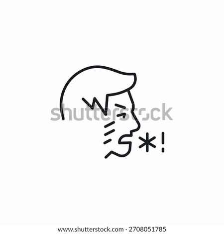 angry words icon sign vector