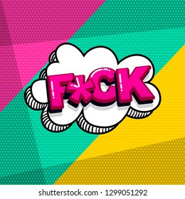 Angry wtf comic text sound effects pop art style. Vector speech bubble word and short phrase cartoon expression illustration. Comics book colored background template.