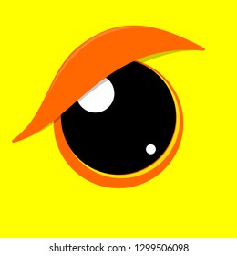 Angry Yellow Bird Eye