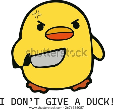 Angry Yellow Duck I dont give a Duck 
