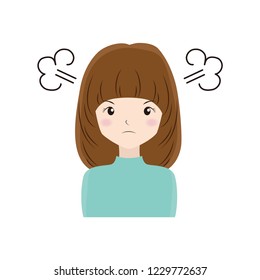 angry young lady