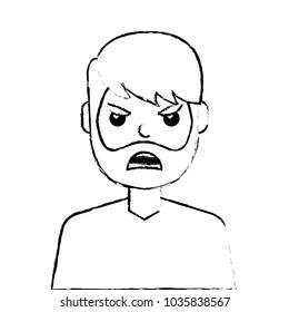 angry young man avatar character