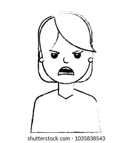 angry young woman avatar character