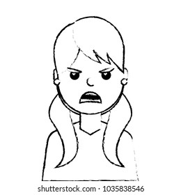 angry young woman avatar character