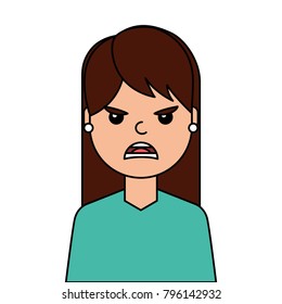 angry young woman avatar character