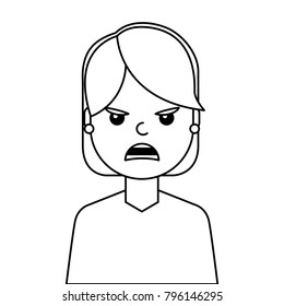 angry young woman avatar character