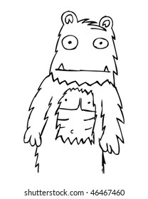 Angst drawing of bigfoot