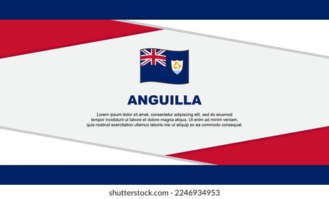 Anguilla Flag Abstrakte Hintergrunddesign-Vorlage. Anguilla Independence Day Banner Cartoon Vektorgrafik. Anguilla Vektor
