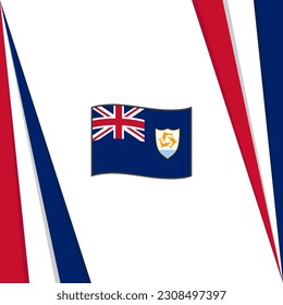 Anguilla Flag Abstract Background Design Template. Anguilla Independence Day Banner Social Media Post. Anguilla Flag