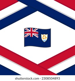Anguilla Flag Abstract Background Design Template. Anguilla Independence Day Banner Social Media Post. Anguilla Template