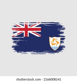 Anguilla Flag Brush. National Flag