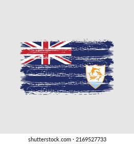 Anguilla Flag Brush. National Flag