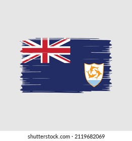 Anguilla flag with brush stroke background