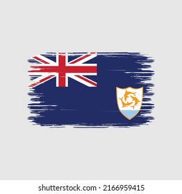 Anguilla Flag Brush Strokes. National Flag