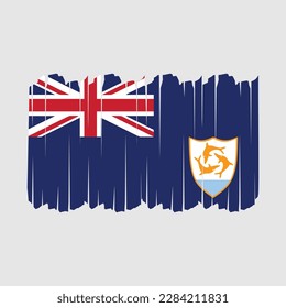 Ilustración del vector de pincel de bandera de anguila