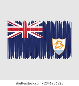 Anguilla Flag Brush Vector Illustration