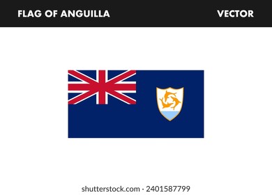 Bandera de Anguila. Símbolo nacional de Anguila. Vector 