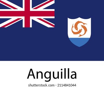 VECTOR DE BANDERA DE ANGUILA PARA MEDIOS SOCIALES Y MEDIOS IMPRESOS