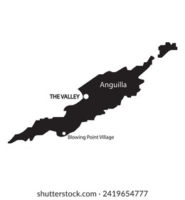 Anguilla map icon vector illustration design