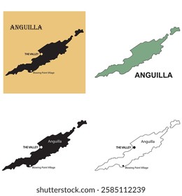 Anguilla map icon vector illustration design