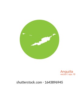 Anguilla Maps Icon Logo Vector Design Template