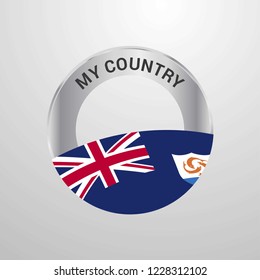 Anguilla My Country Flag badge