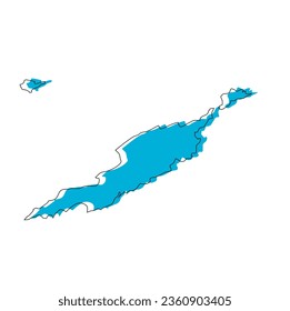 Anguilla - outline of the country map