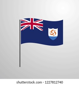 Anguilla waving Flag