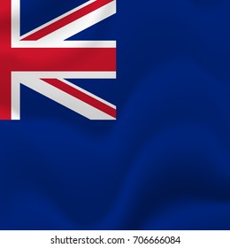 Anguilla waving flag. Vector illustration.