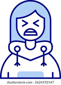 Diseño de icono de Vector de línea de angustia